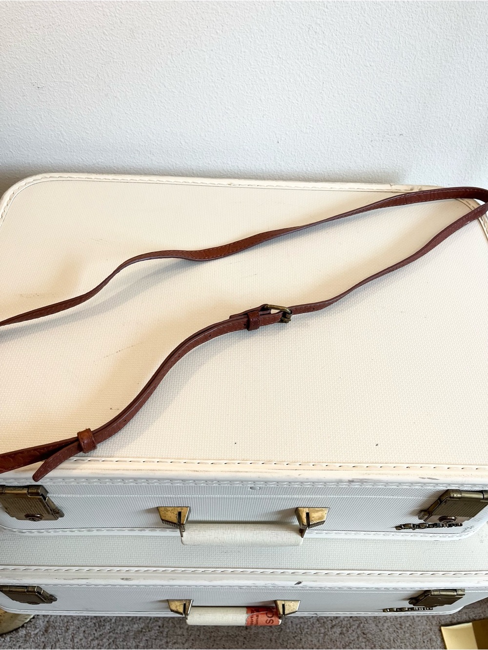American Leather Co. Embossed Crossbody Bag - Brown - Picture 7 of 8